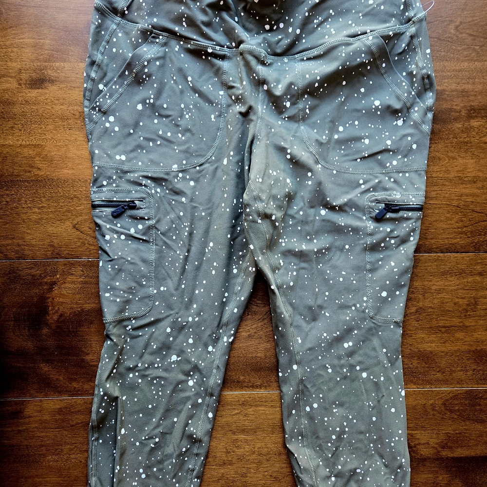 Torrid Olive Green Leggings with White Speckles